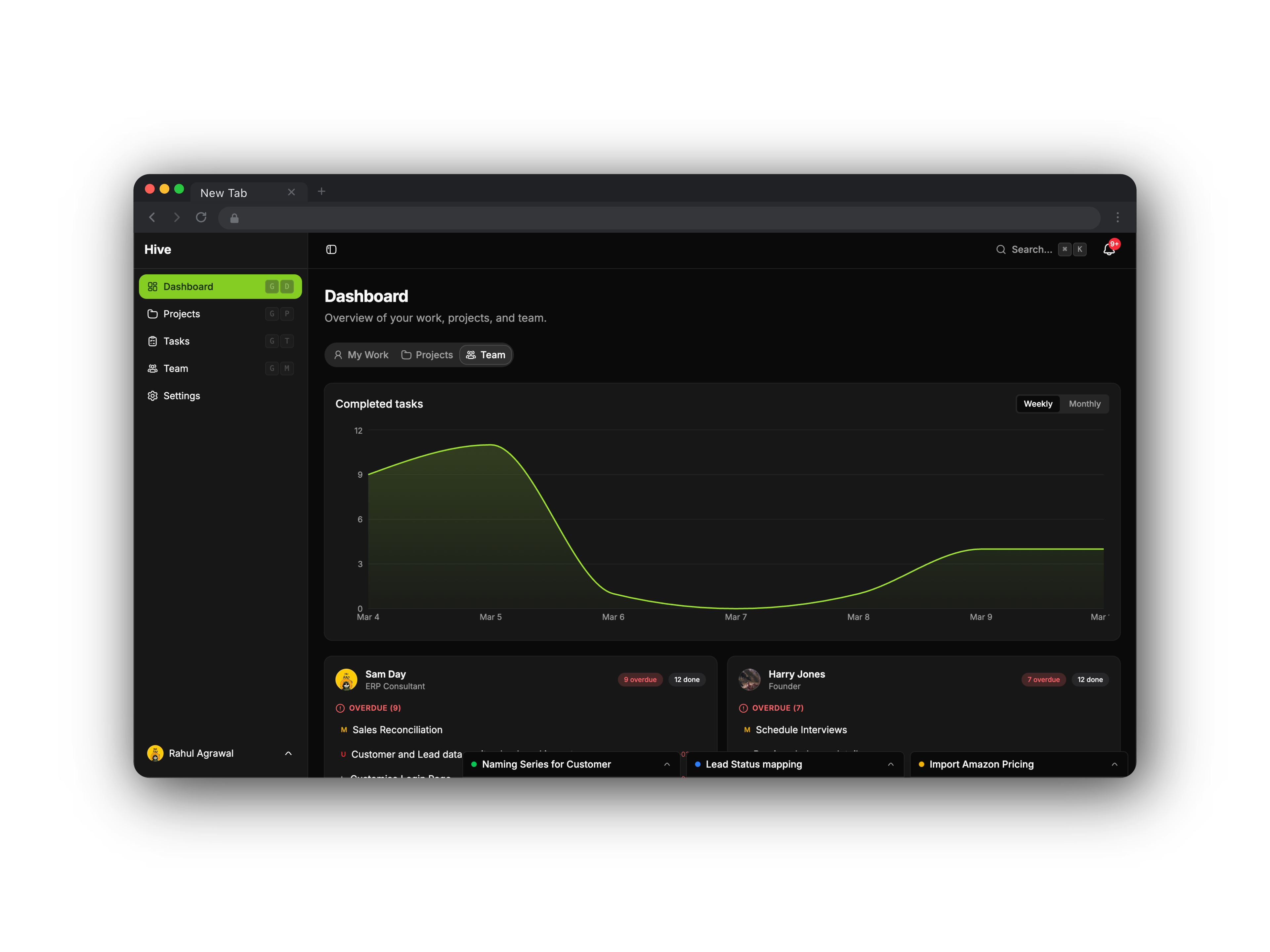 Hive Dashboard