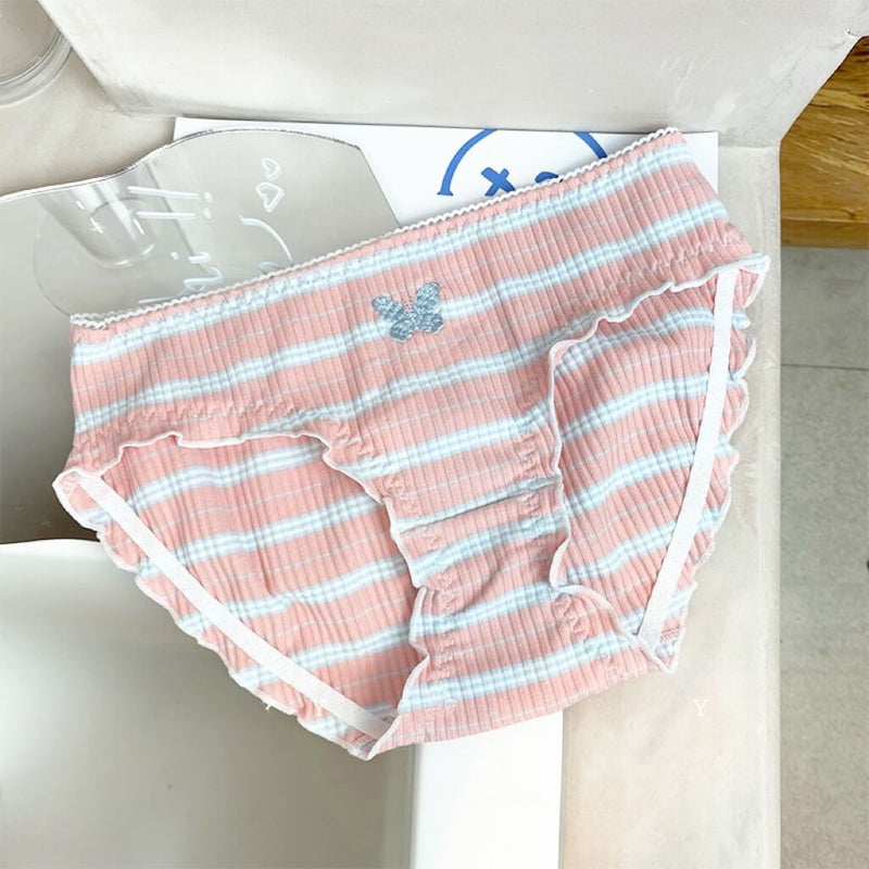 LITTLE BUTTERFLY EMBROIDERY PURE COTTON COMFY PANTY