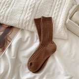 LAZY HOLIDAY VINTAGE STYLE WOOL FABRIC WARM WINTER SOCK