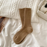 LAZY HOLIDAY VINTAGE STYLE WOOL FABRIC WARM WINTER SOCK