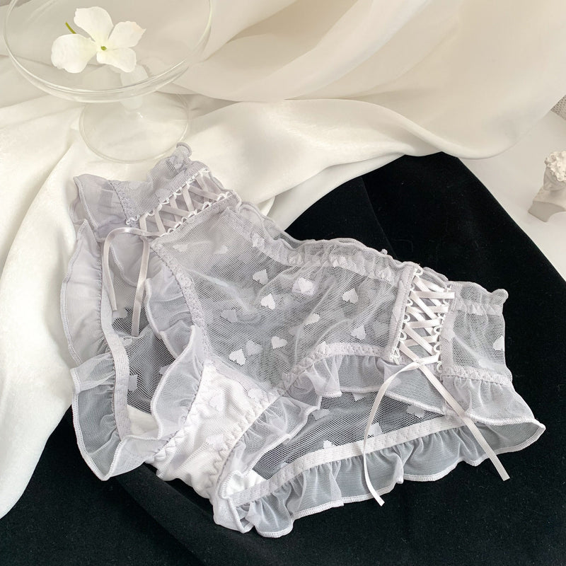 【SNOW DREAMS】FRENCH STYLE TRANSPARENT LACE COMFY PANTY xccscss.