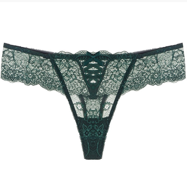 FRENCH STYLE FLORAL LACE THONG CROSS SEXY LINGERIE xccscss.