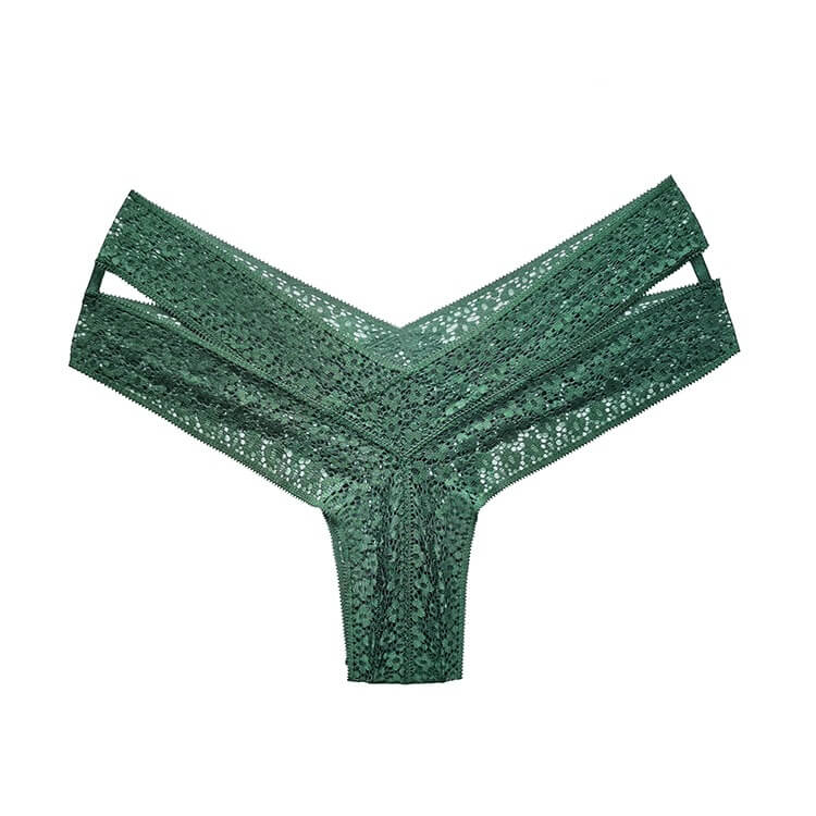 KIMMO FLORAL LACE HIGH CUT THONG
